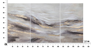 Wandbild Monty Linien 80 cm – Leinwandbild Deko