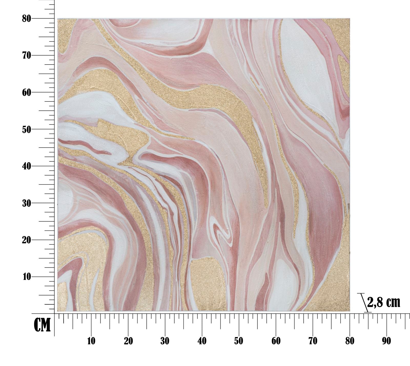 Wandbild Pinkly 80 cm – Leinwandbild Deko
