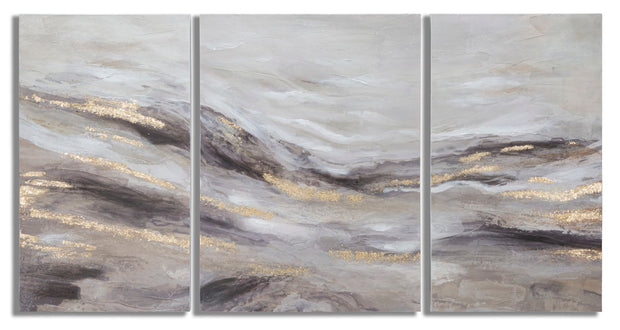 Wandbild Monty Linien 80 cm – Leinwandbild Deko