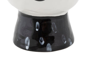 Vase Gesicht Frau Weiß Schwarz – Blumenvase Deko
