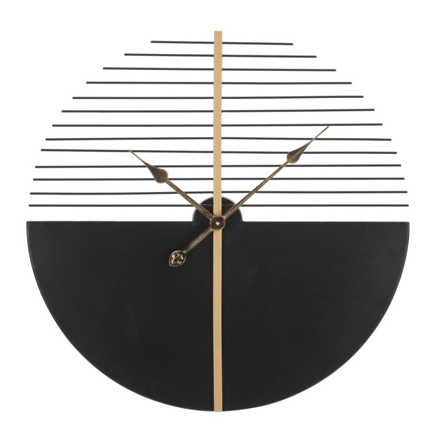 Wanduhr Glam Stick Schwarz Gold Groß – Uhr Wohnzimmer