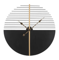 Wanduhr Glam Stick Schwarz Gold Groß – Uhr Wohnzimmer