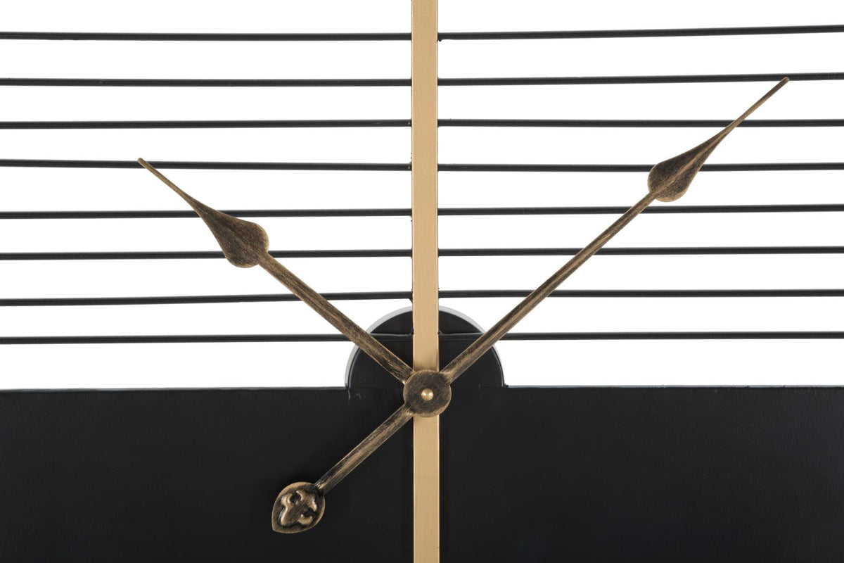 Wanduhr Glam Stick Schwarz Gold Groß – Uhr Wohnzimmer