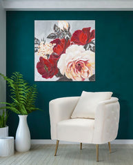 Wandbild Blume Floral 90 cm – Leinwandbild Deko