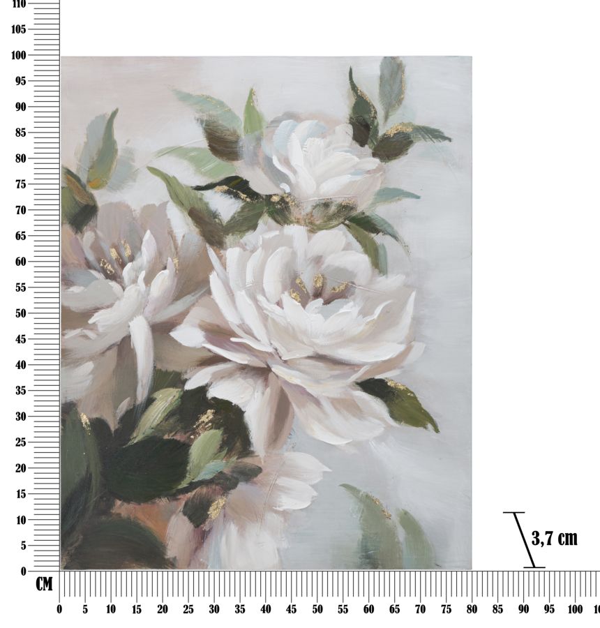 Wandbild Blume Blatt Floral 80 cm – Leinwandbild Deko