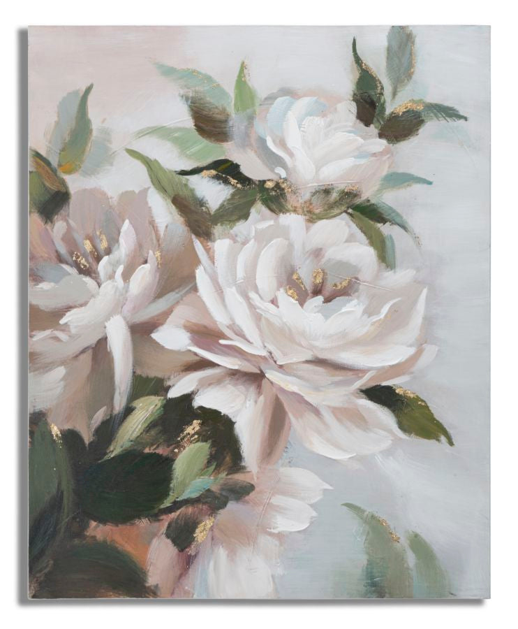 Wandbild Blume Blatt Floral 80 cm – Leinwandbild Deko