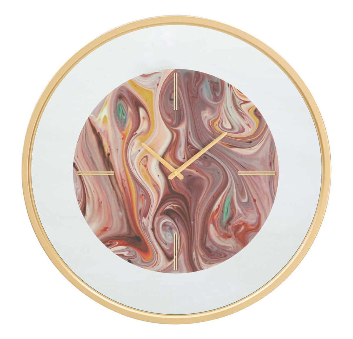 Wanduhr Spiegel Bunt 60 cm – Wanduhr