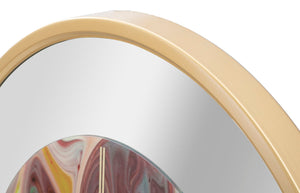 Wanduhr Spiegel Bunt 60 cm – Wanduhr
