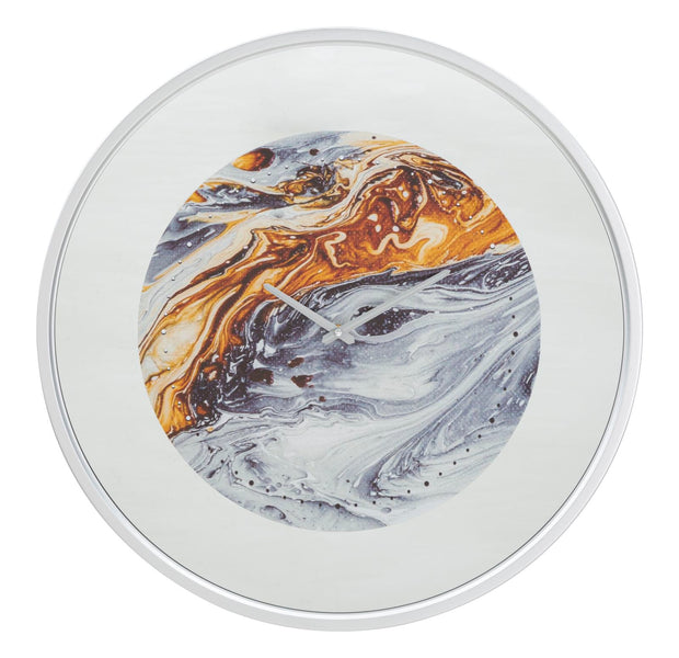 Wanduhr Spiegel Grau 60 cm – Wanduhr