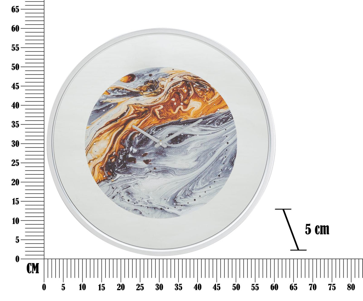 Wanduhr Spiegel Grau 60 cm – Wanduhr