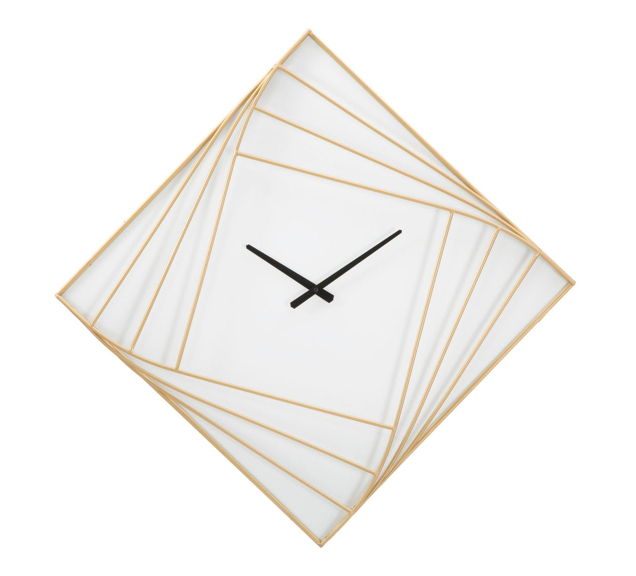Wanduhr Geometrisch Gold 85 cm – Uhr Wohnzimmer