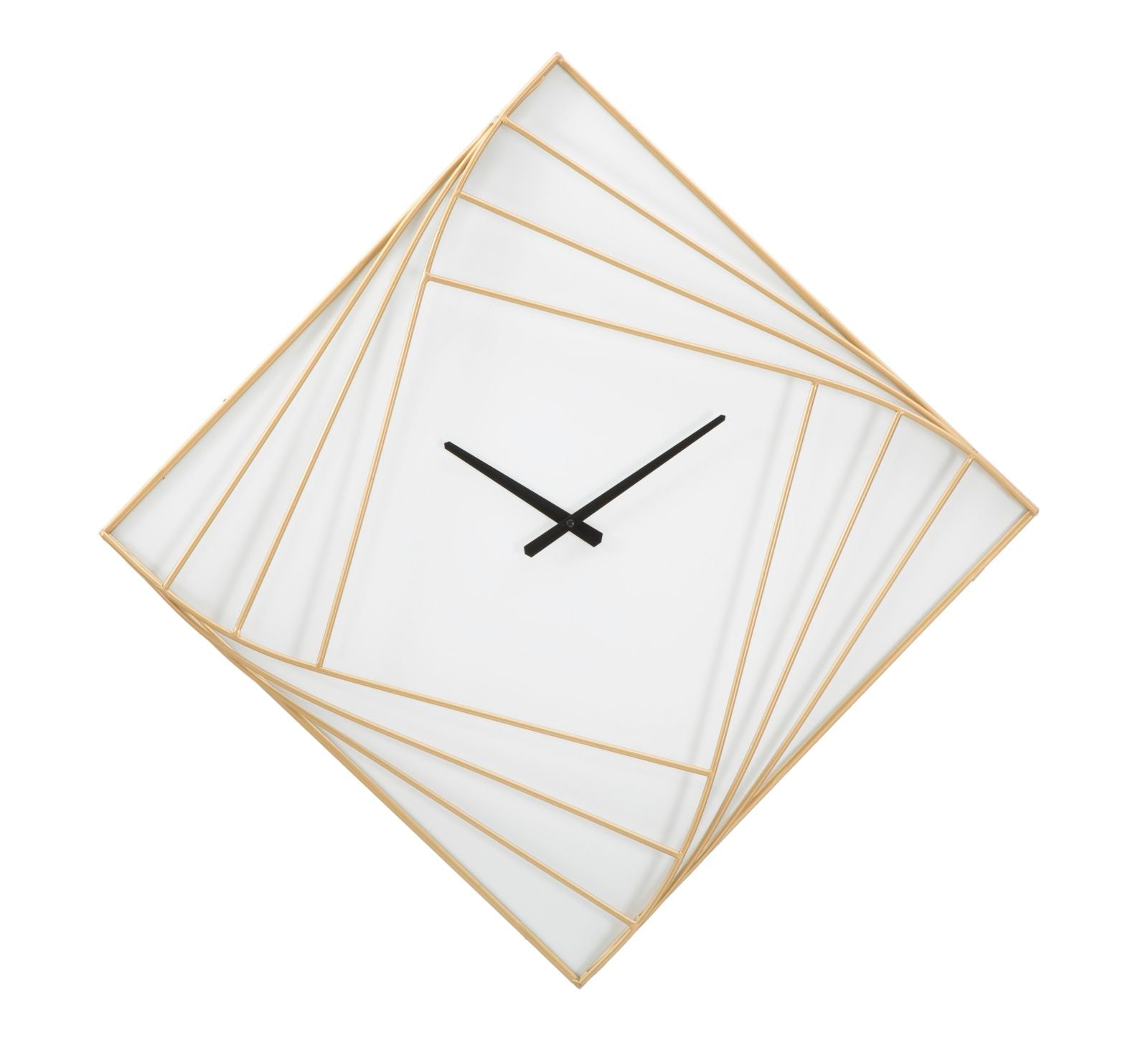 Wanduhr Geometrisch Gold 85 cm – Uhr Wohnzimmer