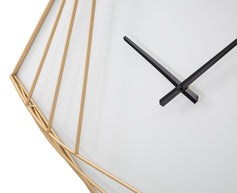 Wanduhr Geometrisch Gold 85 cm – Uhr Wohnzimmer