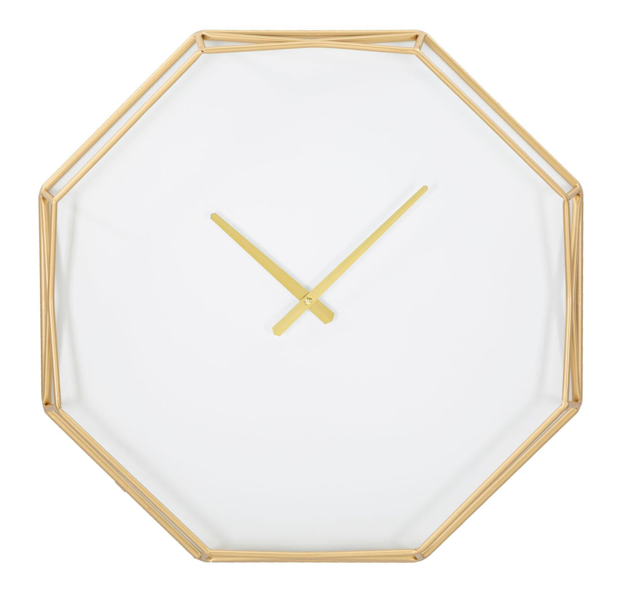 Wanduhr Gold Achteckig Gold 56 cm – Uhr Wohnzimmer