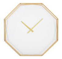 Wanduhr Gold Achteckig Gold 56 cm – Uhr Wohnzimmer