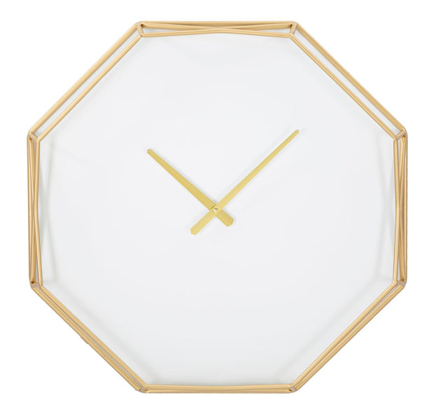Wanduhr Gold Achteckig Gold 56 cm – Uhr Wohnzimmer