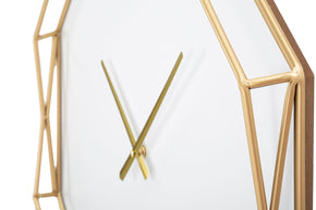 Wanduhr Gold Achteckig Gold 56 cm – Uhr Wohnzimmer