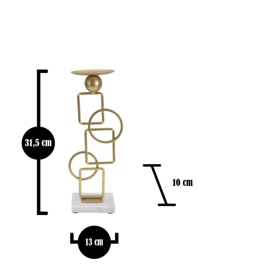 Kerzenständer Marie Gold Marmor – Kerzenhalter Deko