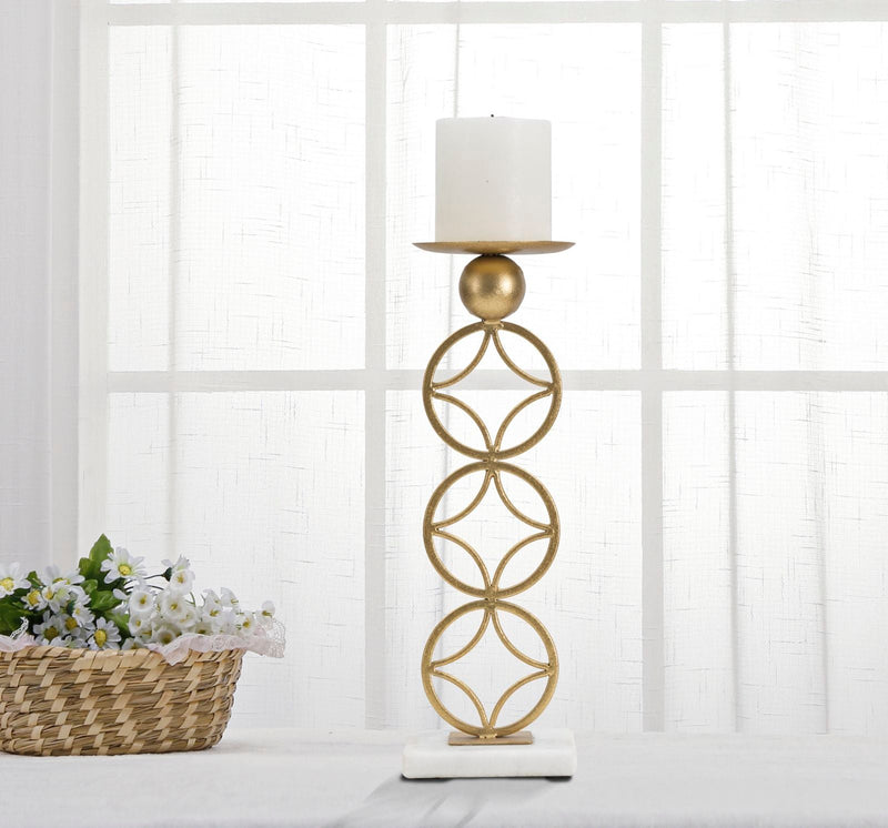 Kerzenständer Stern Gold Marmor – Kerzenhalter Deko