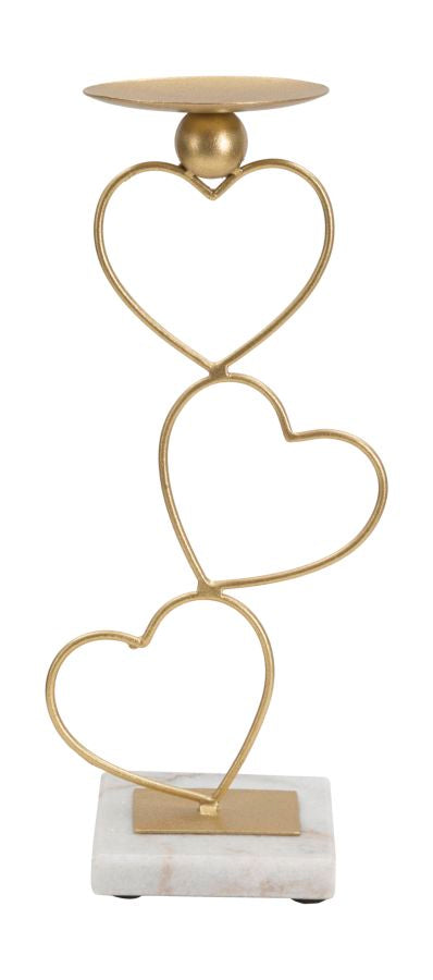 Kerzenständer Herz Gold Marmor – Kerzenhalter Deko