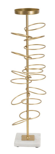 Kerzenständer Rings Gold Weiß – Kerzenständer