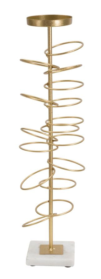 Kerzenständer Rings Gold Weiß – Kerzenständer