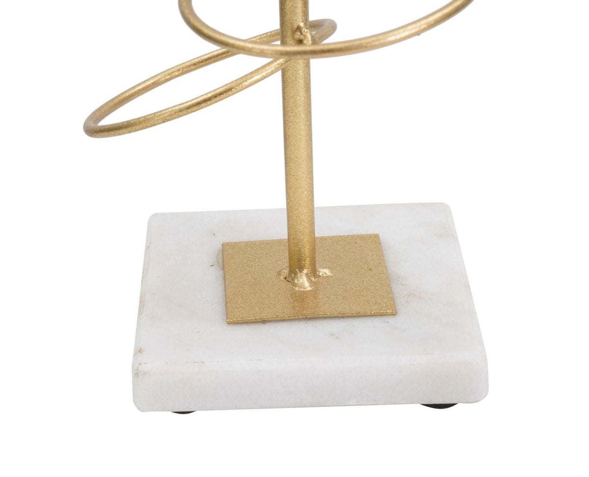Kerzenständer Rings Gold Weiß – Kerzenständer