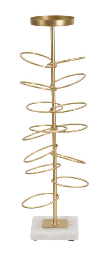 Kerzenhalter Rings Gold Weiß – Kerzenhalter
