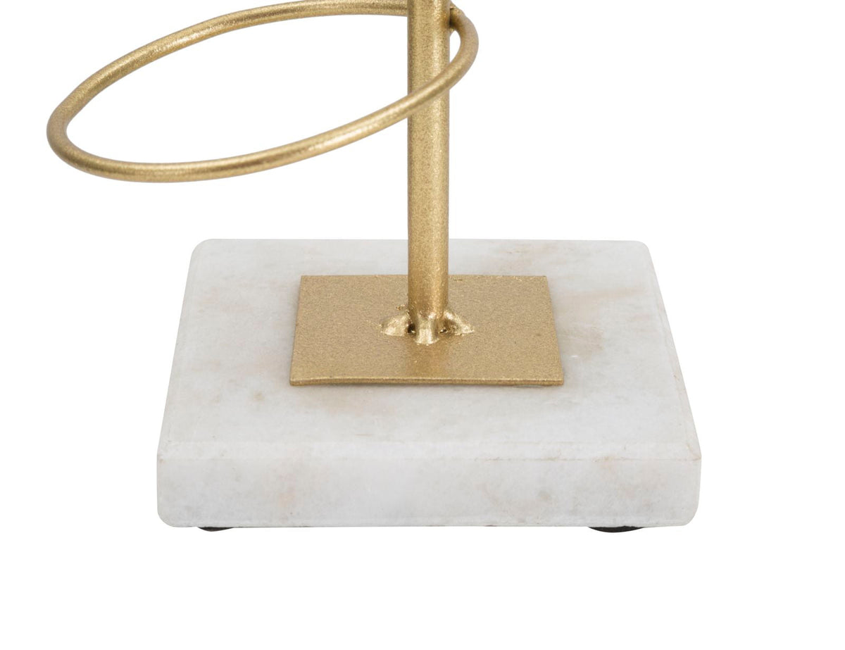 Kerzenhalter Rings Gold Weiß – Kerzenhalter