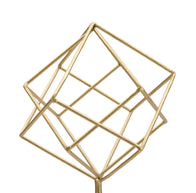 Dekofigur Geometrisch Gold Weiß 52,5 cm – Skulptur Deko