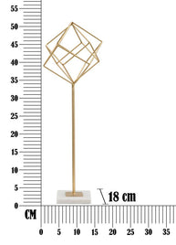 Dekofigur Geometrisch Gold Weiß 52,5 cm – Skulptur Deko