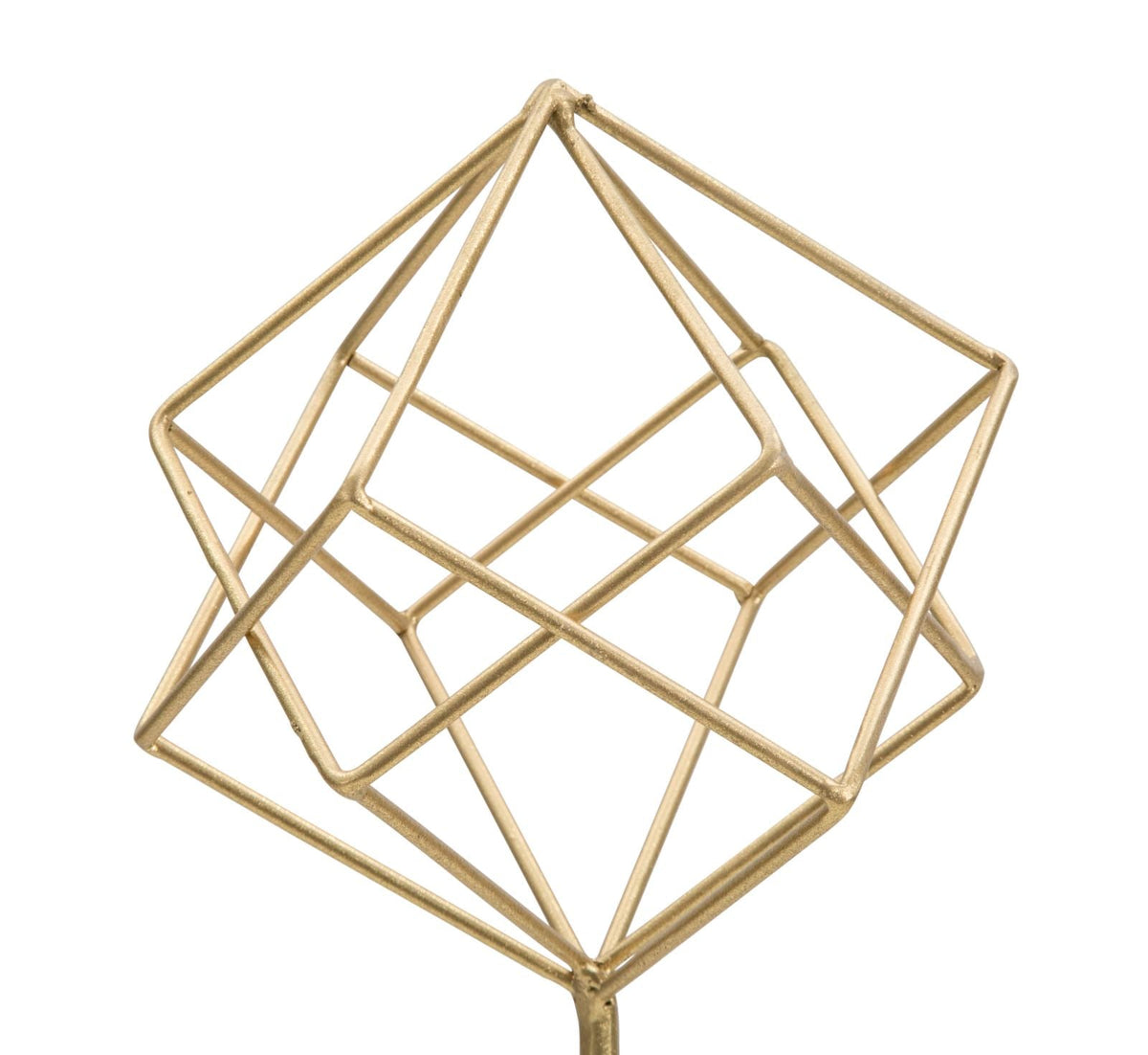 Dekofigur Geometrisch Gold Weiß 41,5 cm – Skulptur Deko