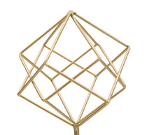 Dekofigur Geometrisch Gold Weiß 41,5 cm – Skulptur Deko