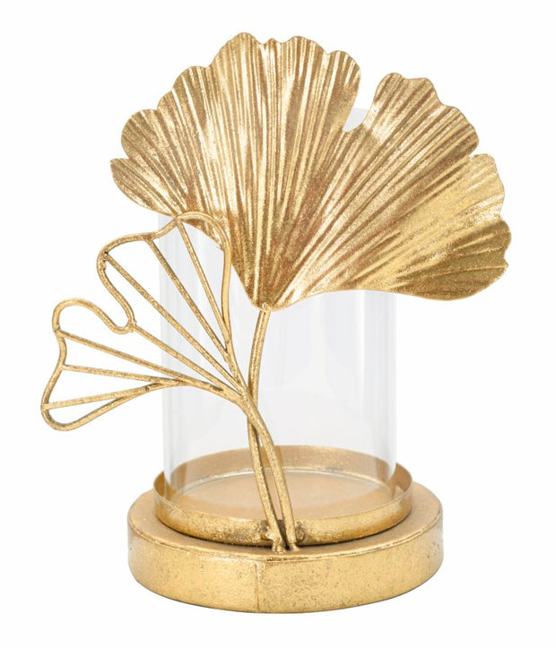 Kerzenständer Blatt Gold Glas – Kerzenhalter Deko
