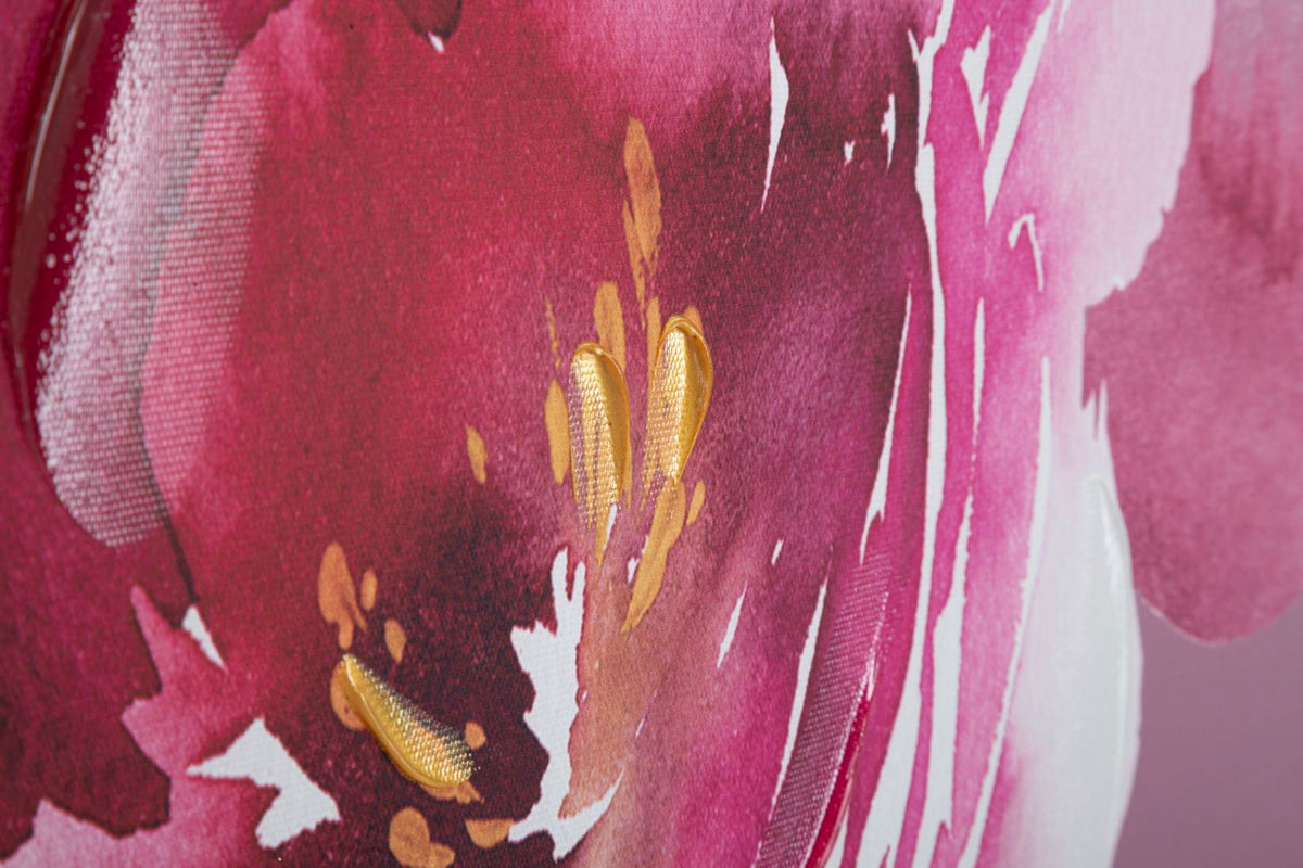 Wandbild Optik Floral 120 cm – Leinwandbild Deko
