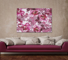 Wandbild Optik Floral 120 cm – Leinwandbild Deko