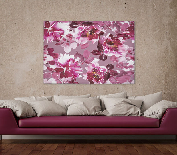 Wandbild Optik Floral 120 cm – Leinwandbild Deko