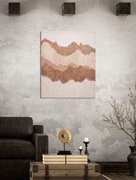 Wandbild Browny Berge 100 cm – Leinwandbild Deko