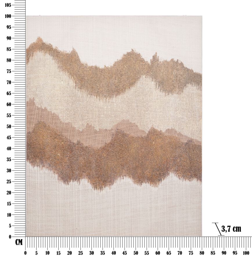 Wandbild Browny Berge 100 cm – Leinwandbild Deko