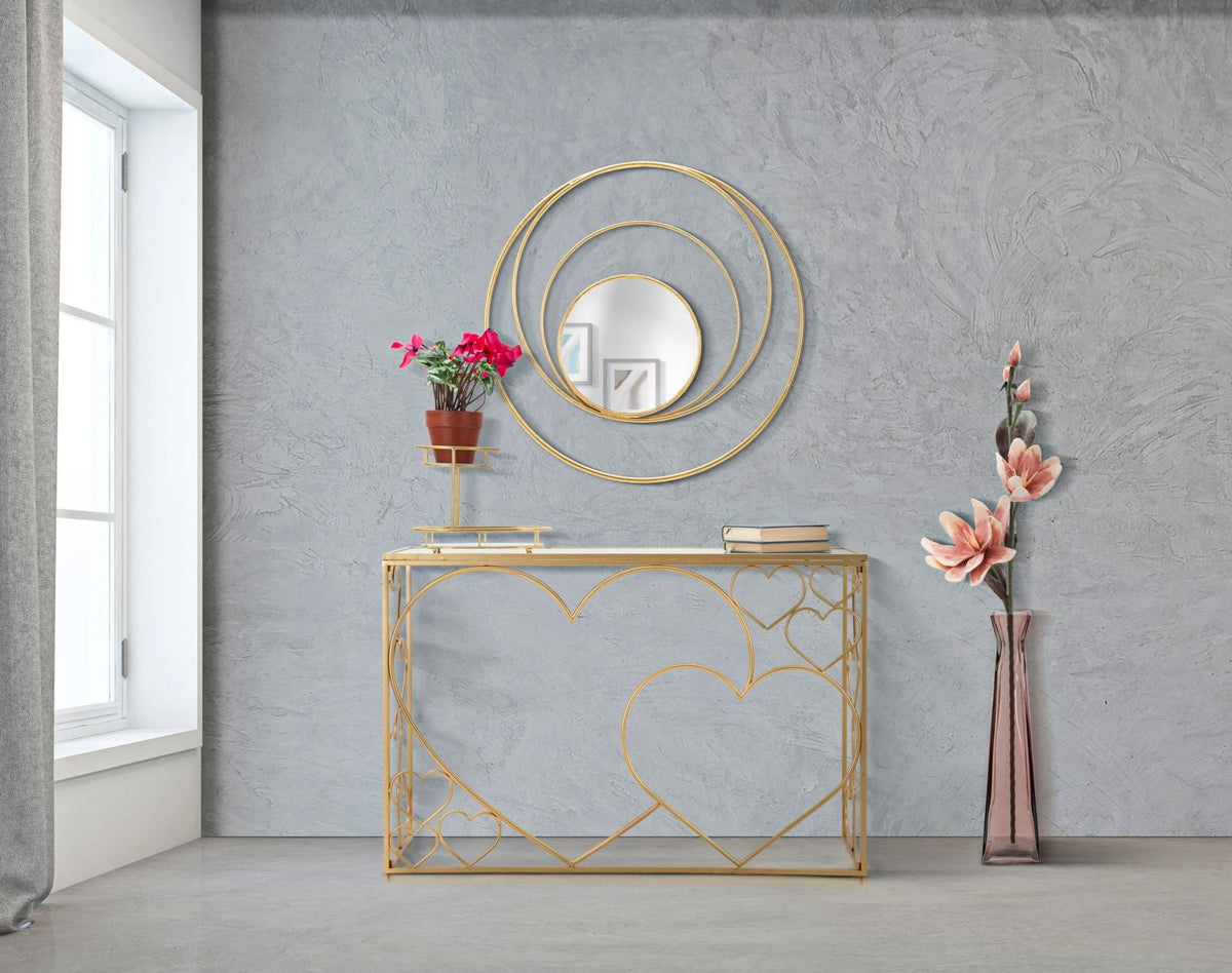 Spiegel Rund Gold 80 cm