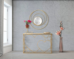 Spiegel Rund Gold 80 cm