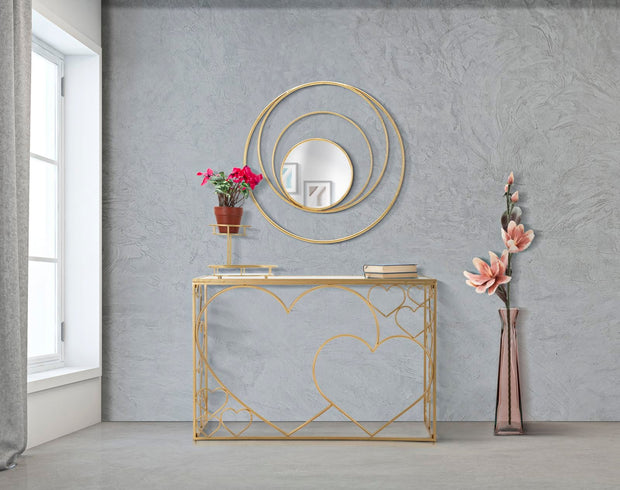 Spiegel Rund Gold 80 cm
