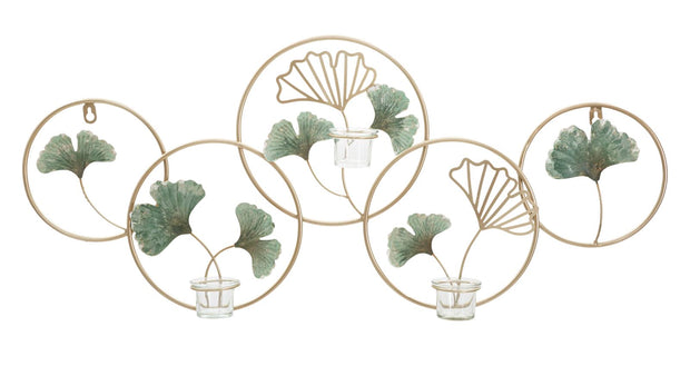 Wandkerzenhalter Greenery Bunt 3er Glas – Kerzenhalter Wand