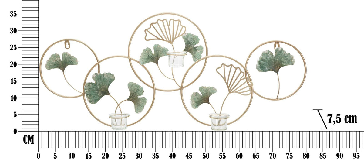 Wandkerzenhalter Greenery Bunt 3er Glas – Kerzenhalter Wand