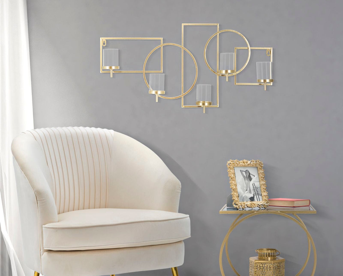 Wandkerzenhalter Marie Gold Kreise – Kerzenhalter Wand
