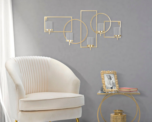 Wandkerzenhalter Marie Gold Kreise – Kerzenhalter Wand