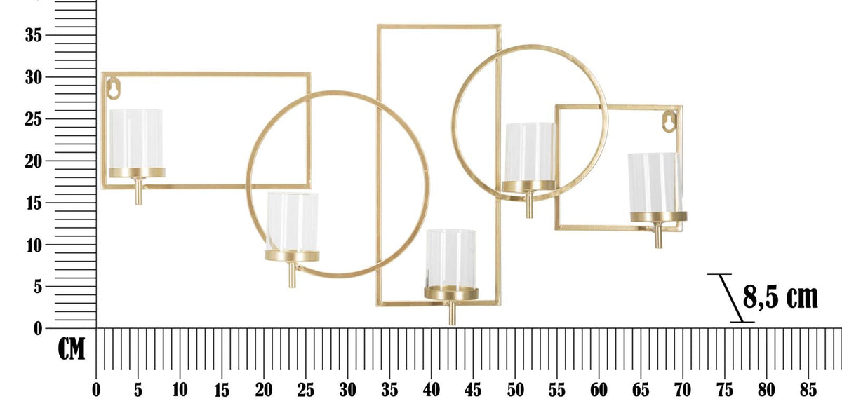 Wandkerzenhalter Marie Gold Kreise – Kerzenhalter Wand