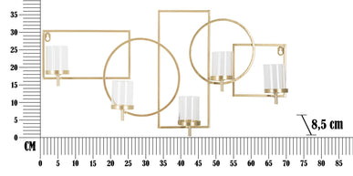 Wandkerzenhalter Marie Gold Kreise – Kerzenhalter Wand