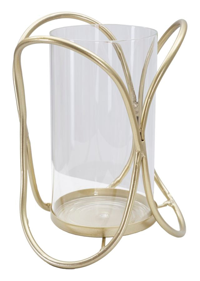 Teelichthalter Glox Gold Glas – Windlicht Deko