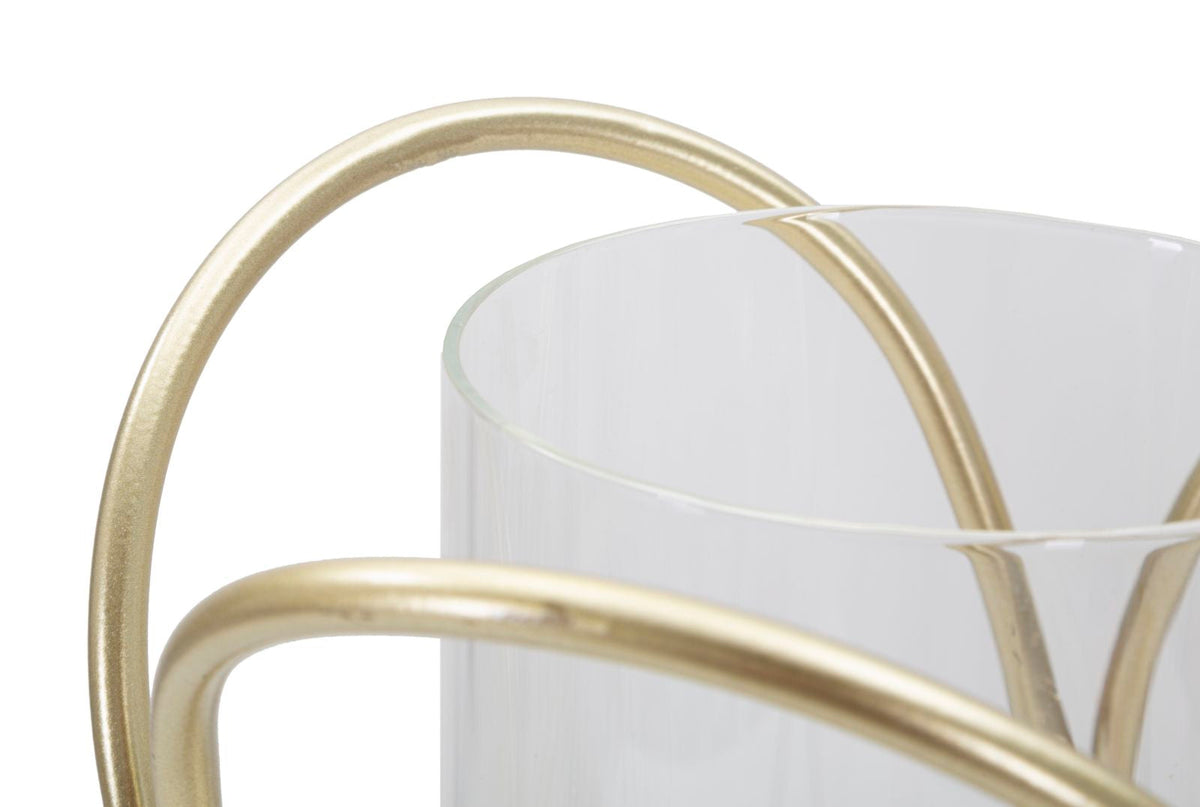 Teelichthalter Glox Gold Glas – Windlicht Deko